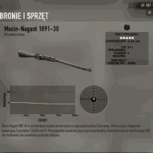 a screenshot of a rifle that says bronie i sprzet on it