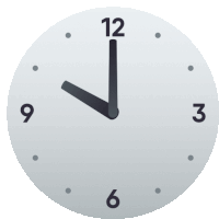 a clock shows that it is almost 5:00