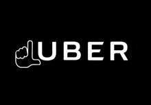 a black background with the word uber in white letters