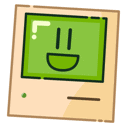 a cartoon illustration of a computer screen with a smiley face on it .