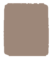 a square of brown paint on a white background