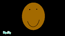 a cartoon face with a red circle in the middle and the words flipaclip below it