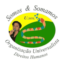 a logo for somos & somamos u.sos. with a woman speaking into a microphone