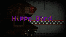 a video game called hippo bird with a checkered background