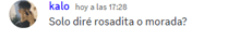 a blurred image of a person with the text solo dire rosadita o morada