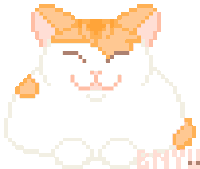 a pixel art drawing of an orange and white cat with the word brita on the bottom