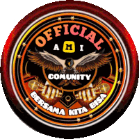 a logo for official ami community with an eagle