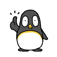 a cartoon penguin is giving the middle finger