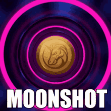 a poster with a unicorn and the words moonshot on it