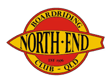 a logo for the north end boardriding club