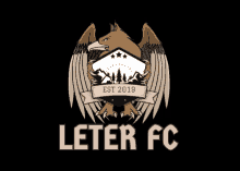 a logo for leter fc with an eagle and trees on it