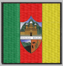 a red green and yellow flag with the words nahuala solola on it