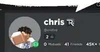 a screenshot of chris r 's profile on a website