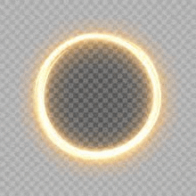 a light ring on a transparent background .