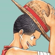 monkey d luffy from one piece is wearing a straw hat .