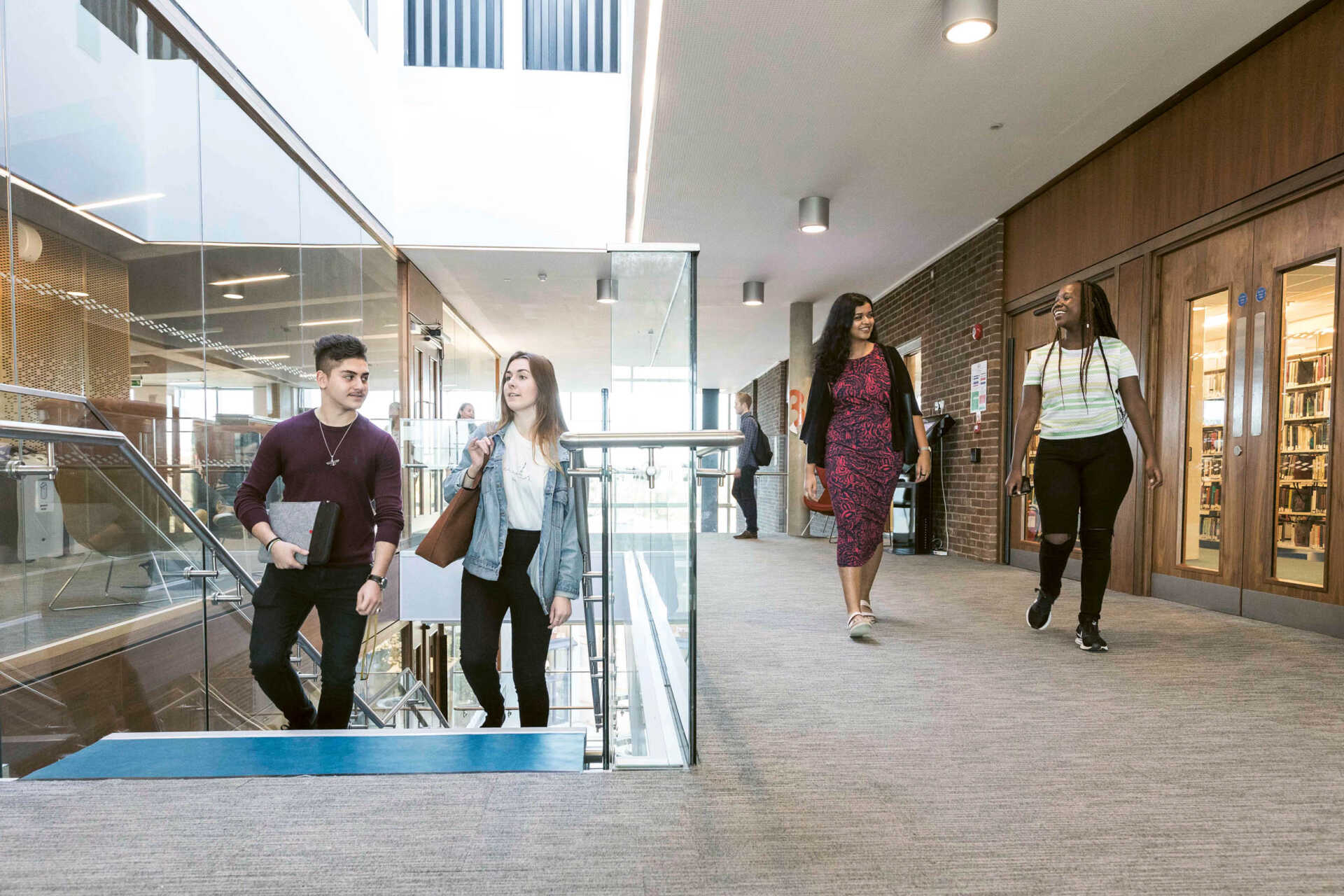 Kent students in templeman library