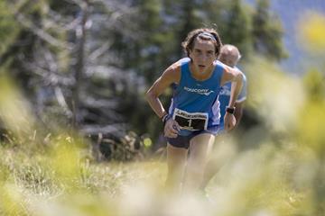 Francesco Puppi en route to his victory at the PIZTRI Vertical race in Malonno, Italy (Damiano Benedetto (organisers))