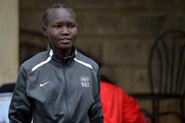 Rose Nathike Lokonyen after a training session at the foothills of the Ngong hills (AFP / Getty Images)