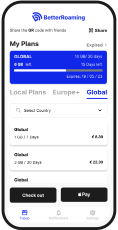 BetterRoaming eSIM for international travel