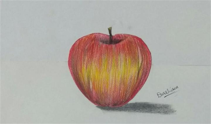 3D Apple Drawing