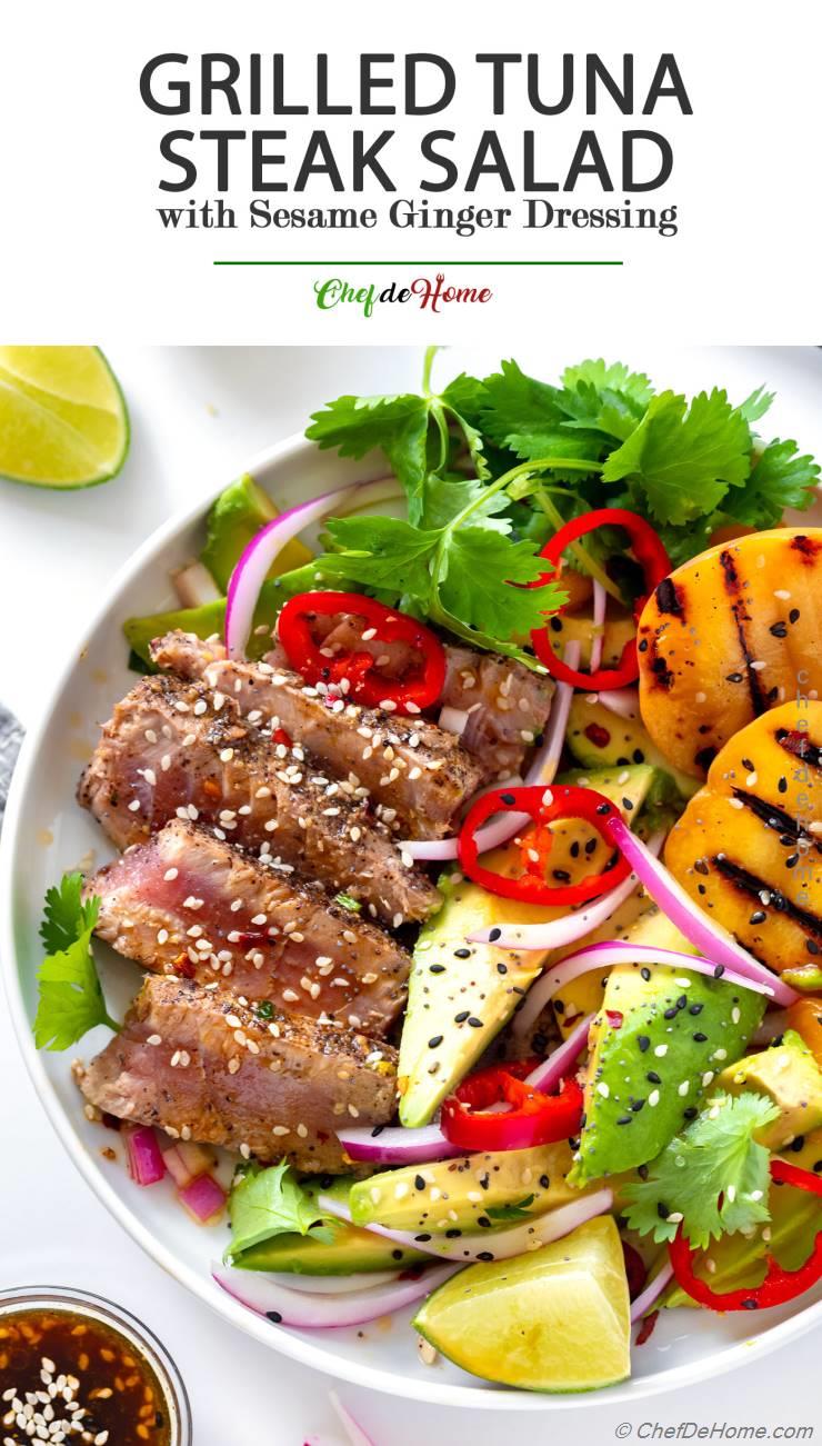 Grilled Tuna Steak Salad Recipe 