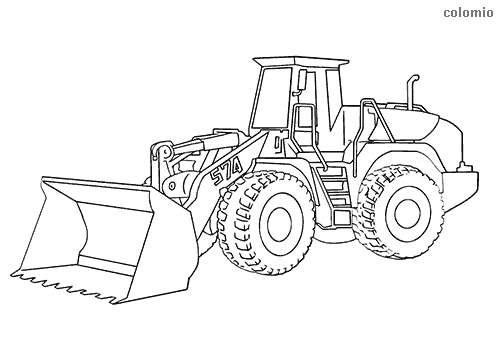 Excavator Coloring Pages