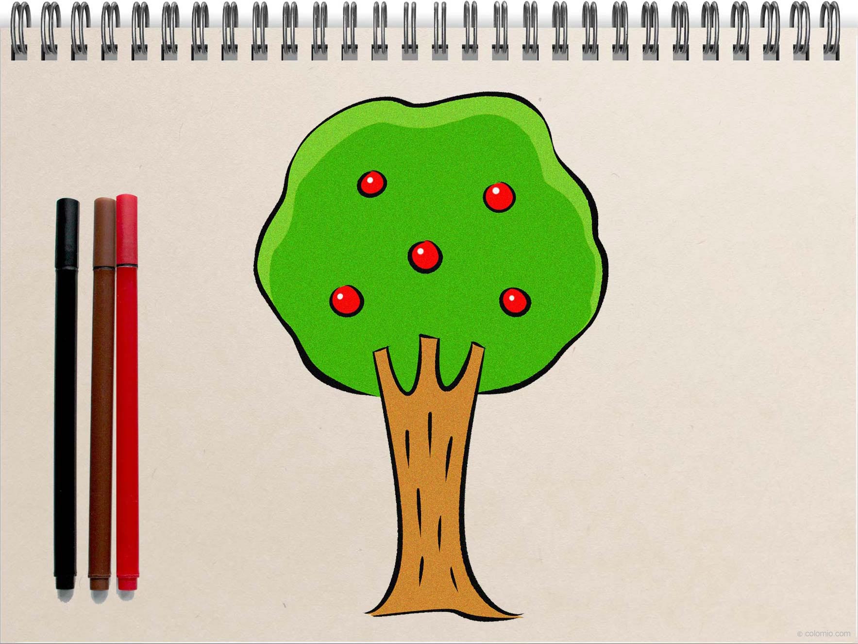 Tree drawing for kids - Step by Step