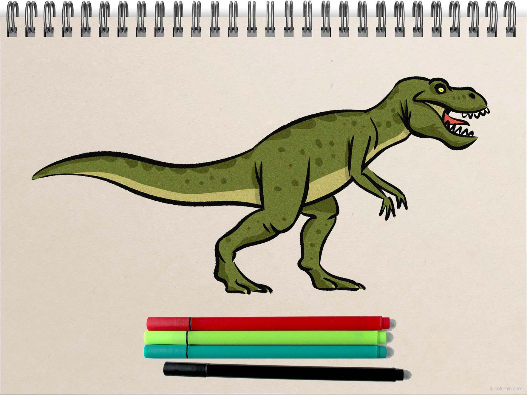 How to Draw a Dinosaur - Step by Step