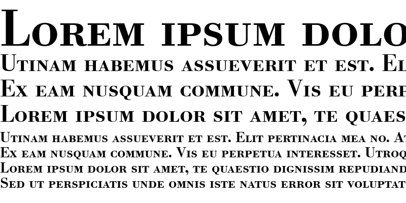 Sample of Bodoni BE Bold