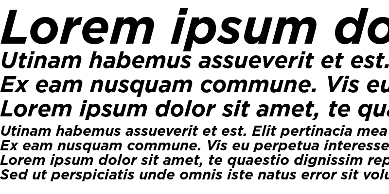 Sample of Gotham Italic