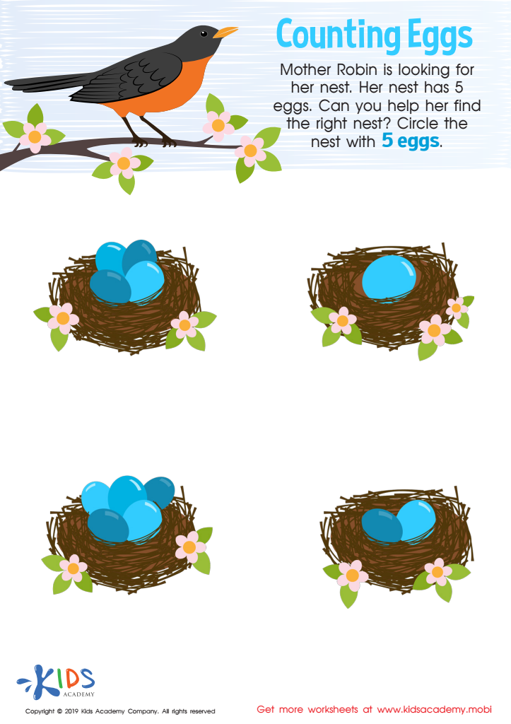 Counting Eggs Worksheet