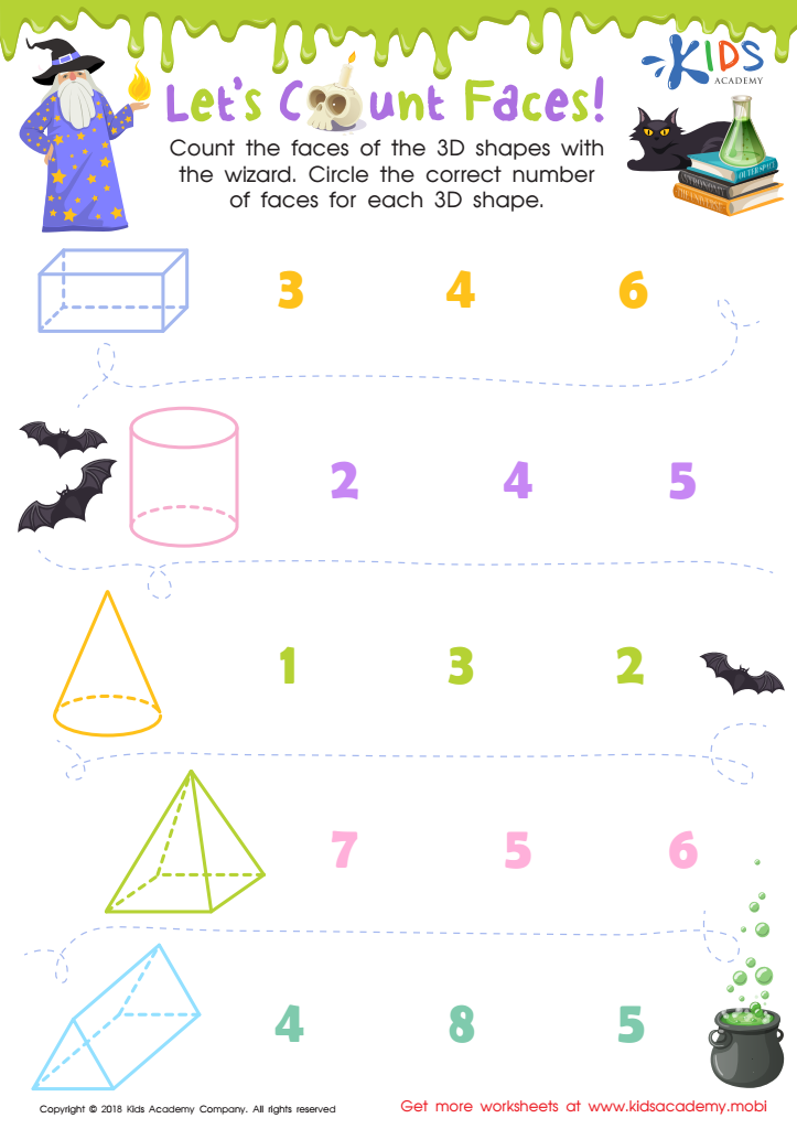 Let's Count Faces! Worksheet