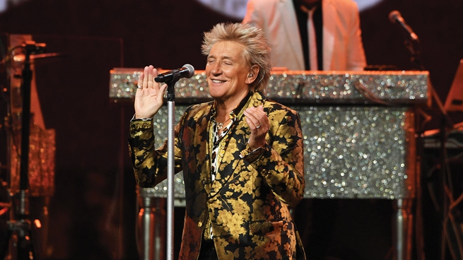 Rod Stewart performs at The Colosseum at Caesars Palace in Las Vegas this week
