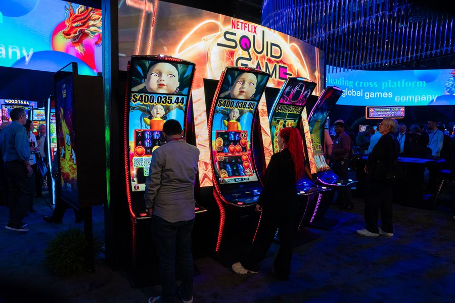 Light and Wonder showcased their new Squid Games slot machines at the 2023 G2E Global Gaming Expo at the Venetian Hotel in Las Vegas, Wednesday, October 11, 2023 Brian Ramos.