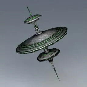 Sci-fi Space Station 3d model