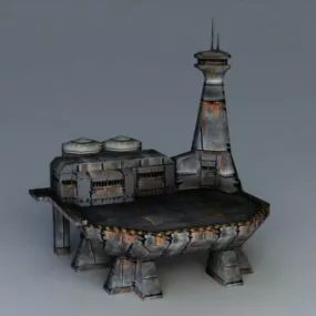 Sci-fi Landing Platform 3d model