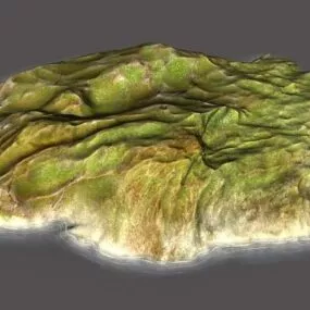 Barren Island Landscape Scene 3d model