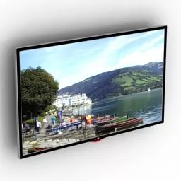 Flat Lg Tv Thin Bezel 3d model