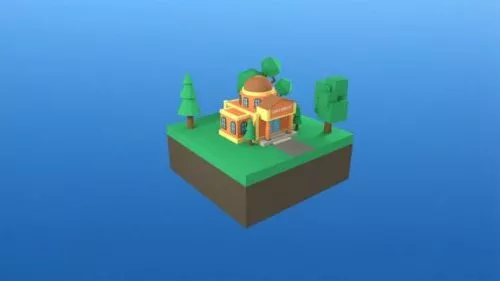 Tropical Island Lowpoly 3d model