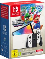 Nintendo Switch OLED Voordeelbundel - Super Mario Bros. Wonder game + 12 maanden Online Lidmaatschap - Wit