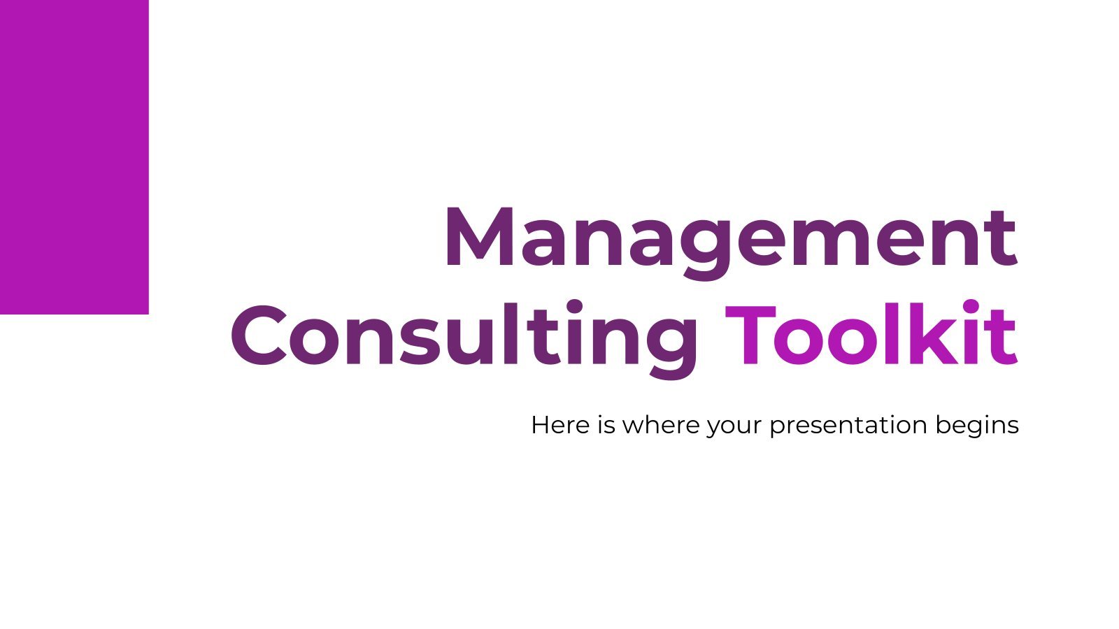 Management Consulting Toolkit presentation template 