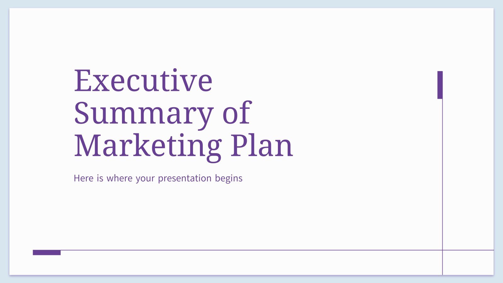 Executive Summary of Marketing Plan presentation template 