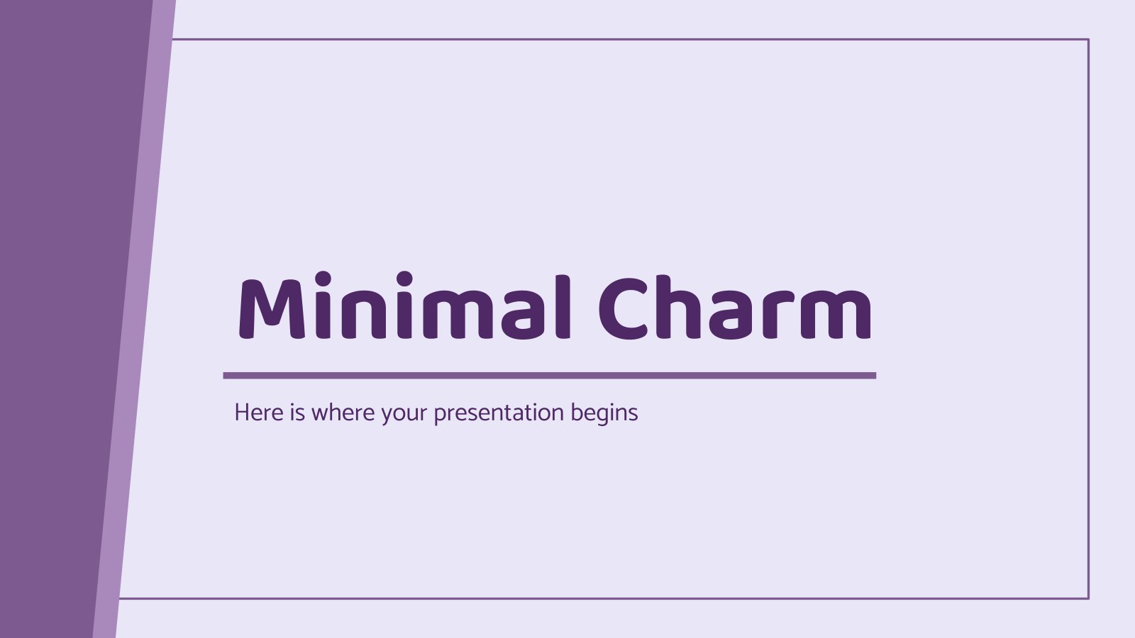 Minimal Charm presentation template 