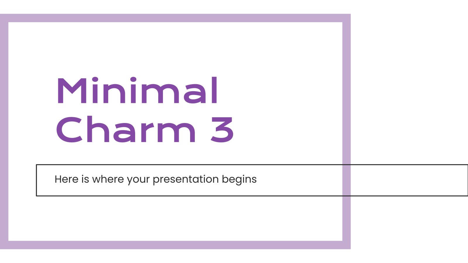 Minimal Charm presentation template 