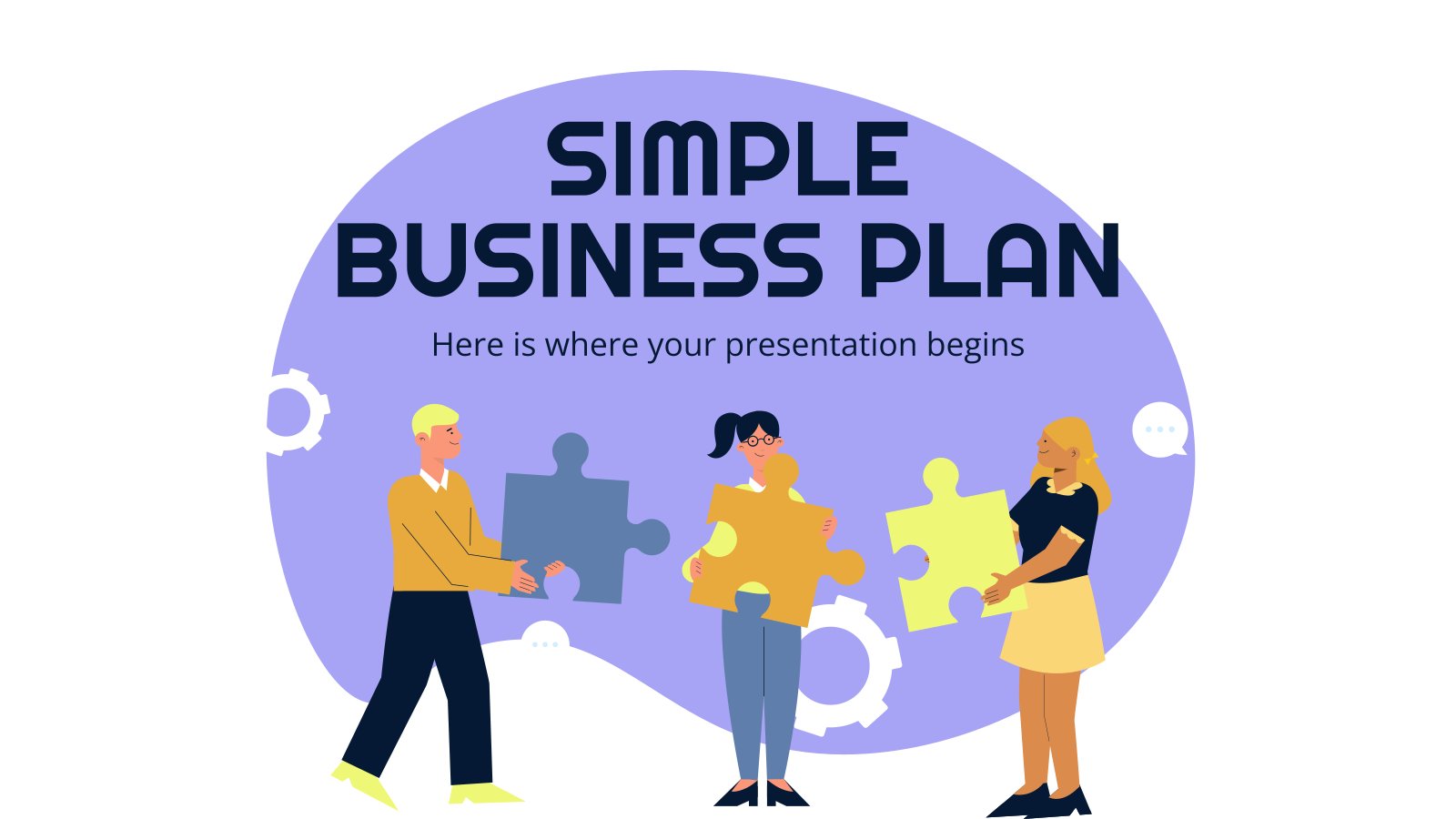 Simple Business Plan presentation template 