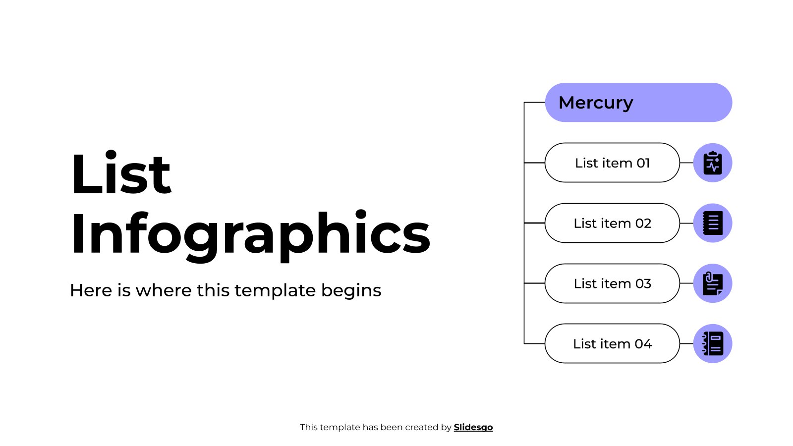 List Infographic presentation template 