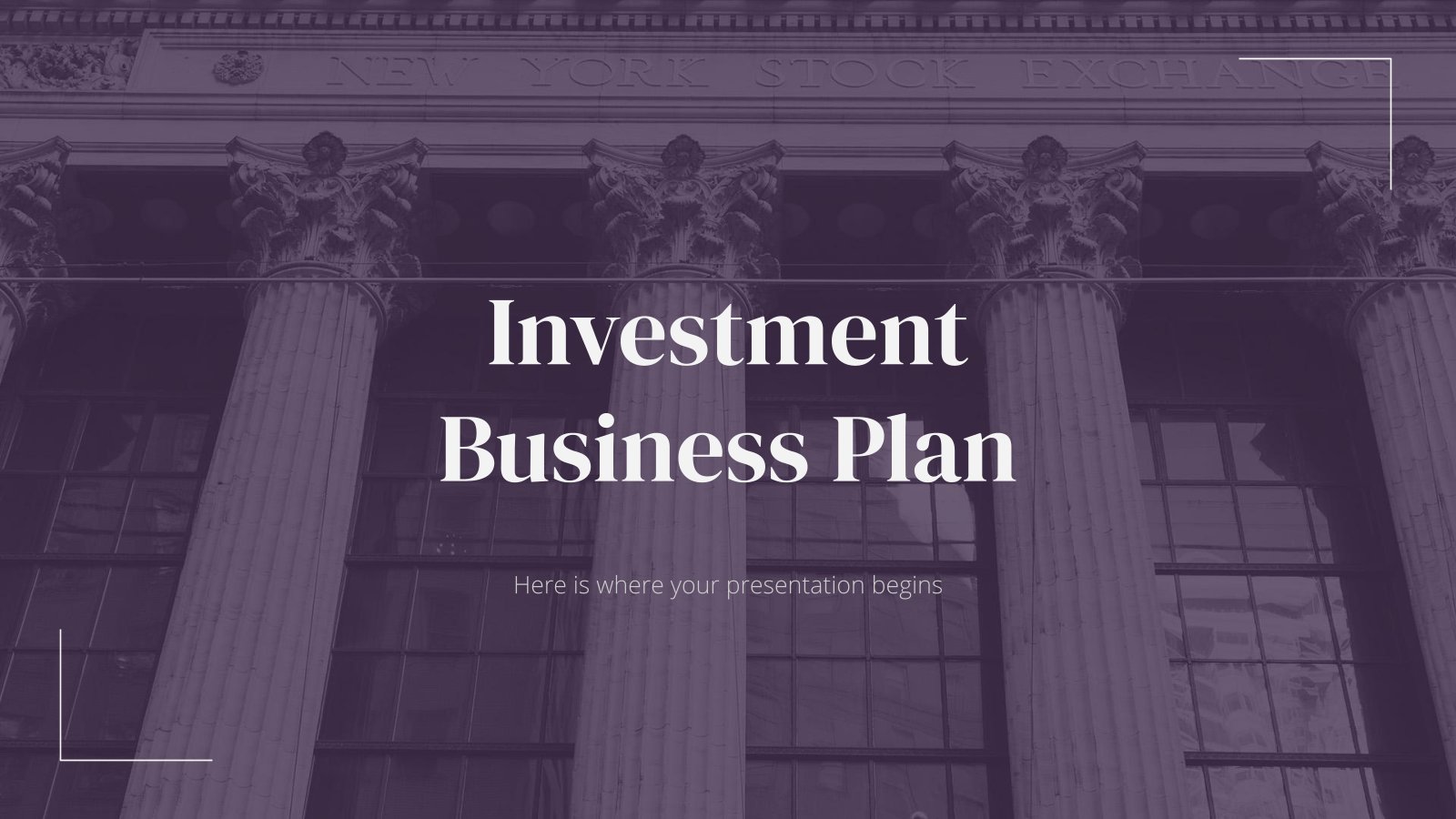 Investment Business Plan presentation template 