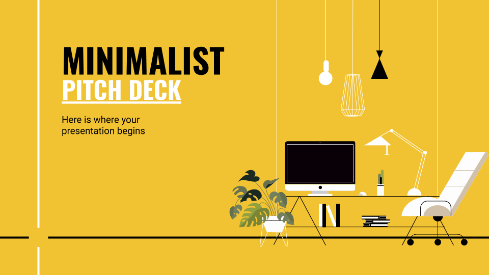 Minimalist Pitch Deck presentation template 