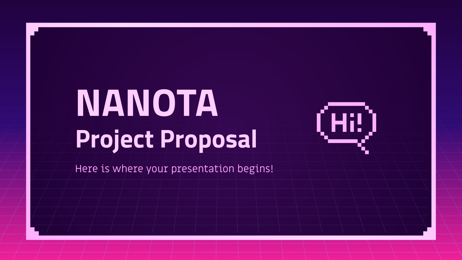 Nanota Project Proposal presentation template 