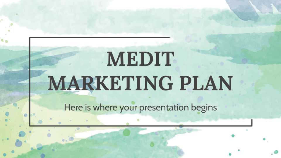 Medit Marketing Plan presentation template 